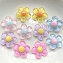 10Pcs New Cute 20mm Resin Floret Flat Back Cabochon Scrapbook Kawaii DIY Embellishments Accessories