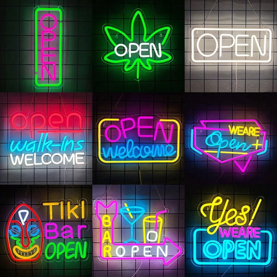 Open Neon Sign, Open LED Neon Light For Wall Decoration, USB Powered Bar Neon Night Light, Open Commercial Lighting Sign, Suitable For Bars, Pubs, Cafes, Shops, Parties, Clubs, Business Decoration,USB Power Supply Can Be Reused, Comes With Accessories, And Is Easy To Install.