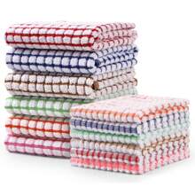 5 pièces Set de serviettes de cuisine et de chiffons de vaisselle de couleurs aléatoires, 16x25 pouces 16x11 pouces, serviettes de vaisselle, chiffons de nettoyage absorbants, linges de cuisine, outils de nettoyage réutilisables, torchons en coton pour la cuisine, la cuisson et la vaisselle