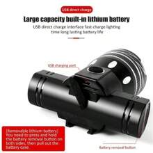 2X Rechargeable LED Mountain Bike Lights 50000LM Bicycle Torch Front &Rear Lamp - Black - View 11
