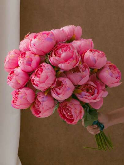 MEHELANY 4Pcs/1Pc 20.1Inch Artificial Peony Flower,Fake Peony Silk Flower With Long Stems,Faux Peony Silk Flowers For Bouquet Bride,Wedding Decor,Home Decor,DIY Room Decor, Living Room Decor,Party Decor,Garden Decor,Kitchen Decor,Valentine's Day Mother's Day Gifts Birthday Graduation