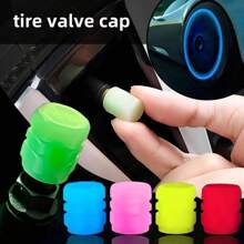 Glow-In-The-Dark Tire Valve Caps For Cars, Electric Vehicles, Motorcycles, Bicycles, Trucks