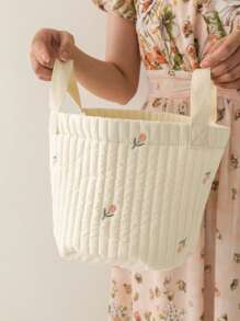 1pc Nursery Diaper Wet Wipe Organizer Bag, Can Be Hung On Baby Stroller For Outdoor, Mom Storage Pouch