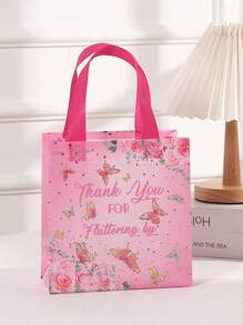 16 件防水无纺布蝴蝶图案派对生日礼品袋购物袋 - 彩色 - 查看 8