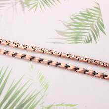 1PC 99.99% Pure Copper Magnetic Bracelet For Men Women Adjustable Cuff Bangle Simple Style Decoration Gifts Mother's Day Gift Included Sizing Tool - Bronze - View 3