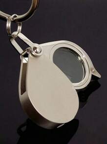 1 件 10X 20X 30X 袖珍放大镜珠宝放大镜可折叠水钻 Lupa Triplet 珠宝商眼镜工具阅读放大镜 - 銀色 - 查看 3