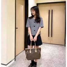 1pcs Women's New Fashionable Retro Dot Printed Tote Bag, Large Capacity One Shoulder Portable Women's Bag - Multicolor - View 11