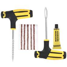 Tire Repair Kit Studding Tool Set Auto Bike Tubeless Tire Cement Tool Practical Hand Tools Car Tire Repair Tool Car Accessories - Yellow - View 5