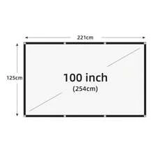 BDQ 100 Inch 120 Inch Projector Screen 16:9 Foldable Anti-Crease Portable Projector Movies Screens For Home Theater Outdoor Indoor Support Double Sided Projection - 100 In. - View 10