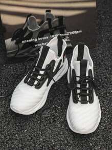 Zapatillas deportivas de hombre de suela de cuchilla, resistentes al desgaste y transpirables, de gran tamaño, de estilo casual y versátil, de punta redonda, en color verde, adecuadas para el verano, uso casual, actividades al aire libre, vacaciones, regalos de graduación y accesorios de vestir de cumpleaños