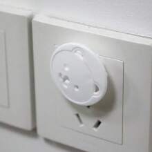 10pcs Cartoon Bear Electric Outlet Plugs, EU Style Electrical Socket Covers For Child Protection