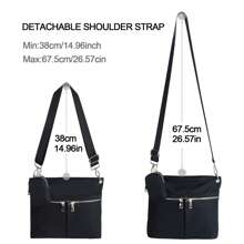 1 pieza Bolso de hombro casual para mujer, bolso bandolera cruzado de nailon resistente al agua con múltiples bolsillos, bolso de bandolera de moda