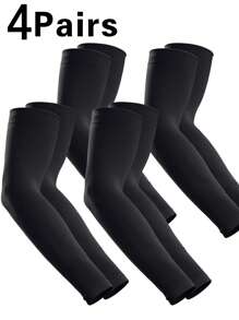 4Pairs Arm Sleeves, Cooling UV Sun Protection Sports Compression For Men/Women