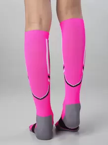 Kit 2 Pares Meia Feminina Poliamida Ciclismo Corrida Performance Treino Esportiva Compressão