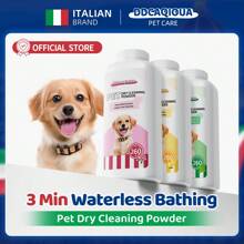 260g Pet Dry Bath Powder, Dog & Cat No-Rinse Shampoo & Bath Solution, Puppy & Rabbit Cleaning Bath, Pet Deodorizing & Anti-Itch Fragrant Bathing Product Suitable For All Small Animals