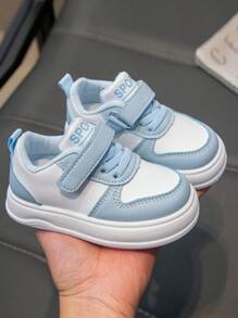 1 双女宝宝运动鞋，适合幼儿的小白鞋，春/秋 - 藍色 - 查看 4
