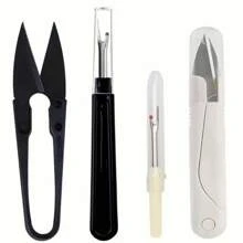 Bộ 4 dụng cụ tháo đường may, dụng cụ cắt chỉ bằng thép không gỉ, dụng cụ may vá có tay cầm bằng nhựa, dụng cụ tháo chỉ dễ dàng để chế tác và may vá - Nhiều màu - Xem 13