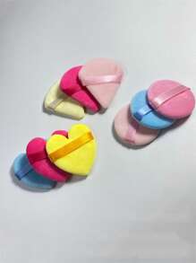 10pcs Triangle Makeup Powder Puff, Makeup Sponge, Fan Shaped Powder Puff, Fingertip Air Cushion Powder Puff