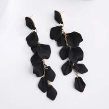 1 par de pendientes colgantes con borlas de hoja y flor multicolor de estilo vintage y elegante, best seller