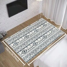 1 pieza de Alfombra de área de textura premium, tapete de piso - Impermeable, antideslizante, fácil de limpiar, lavable a máquina, suave y cómodo, adecuado para felpudo, cocina, sala de estar, dormitorio, pasillo, baño, lavandería - Alfombra fácil de limpiar, decoración del hogar [Tela de terciopelo suave de 800g/m², 5 mm de grosor] - Multicolor - Ver 44