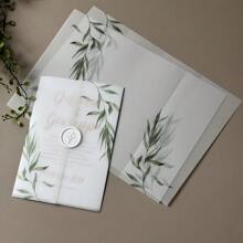 20 piezas de envoltura de velo verde de eucalipto adecuada para una invitación de boda de 5 x 7, invitación DIY, chaqueta de velo, portada de velo para la invitación, regalos de cumpleaños de verano, útiles escolares, decoración de habitación - Verde 2 - Ver 6