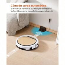 ILIFE V5s Plus Robot Aspirador y Mopa Combo, Funciona con 2.4G Wi-Fi/App/Alexa, Robot Aspirador Automático Autocargable, Delgado y Silencioso (V5s Pro Upgrade) - Tipo de Enchufe A USA (110-127V) - Ver 7