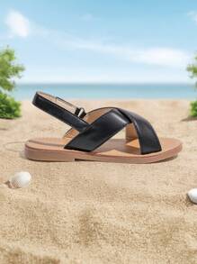 Sandalias planas de playa de moda para niños en verano
