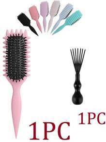 Nuevo set de cepillos para definir el rizado, 1 pieza Cepillo redondo limpiador de cabello, 1 pieza Cepillo moldeador y definidor de rizo para cabello rizado de mujer, diseñado por Candybrush