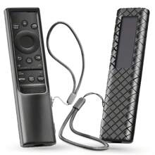 1 paquet Étui en silicone compatible avec la télécommande Samsung Smart TV 2021/2022, Housse de protection compatible avec la télécommande à cellule solaire universelle Samsung, Anti-dérapant avec dragonne, Luminescent