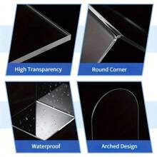 Clear Acrylic Book Stand - Desktop Organizer For Office, Home & Retail Use - Clear - View 5