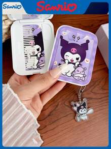Sanrio A Sanrio Small Mirror Makeup Mirror Portable Portable Highly Attractive Level Students Hand Folding Makeup Mirror Female Comb Mirror