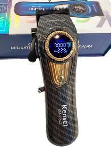 Kemei KM-2242 专业理发器，9000RPM 高速理发器，带充电底座，10W 强劲无刷电机，男士电动理发器，男士生日礼物，新款 KM-2242 圣诞节和新年理发器 - 黑色 - 查看 10