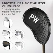 Golf Club Head Covers For Irons Synthetic Leather 12 Pcs Value Set, Deluxe Iron Headcovers - Multicolor - View 7