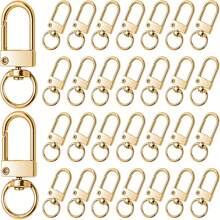 30pcs Metal Lobster Swivel Clasp Hooks, Key Chain Clips For DIY Jewelry, Keychains, Crafts And Accessory Making