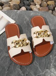 2025 New Children's Slippers, Fashion Slippers, Bohemian Style Slippers, Soft Sole Wear-Resistant Casual Slippers, Slippers, Golden Buckle Slippers