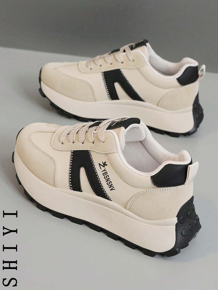 Fashionable Versatile Casual Minimalist Platform Sneakers