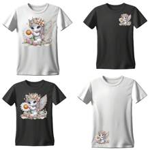 1pc/2pcs/3pcs/向日葵可爱独角兽元素服装补丁布DIY A级可水洗粘合服装热转印粘合布女/男T恤包枕头装饰徽章标签棒球帽背包等可用