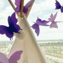 1 pieza Guirnalda de mariposas de papel 3D con banderas de colores, adecuada para bodas, fiestas, cumpleaños, decoración colgante de vacaciones DIY, decoración de guirnalda de mariposas 3D, banderas vibrantes etéreas, de color aleatorio (a juego para bodas, fiestas, vacaciones), alegre decoración de mariposas de colores que agrega un ambiente romántico