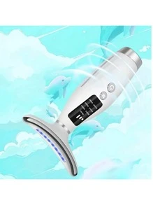 AXH 可充电面部和颈部按摩器，7 种模式面部按摩护理工具，送给女性和女孩的完美礼物 - 白色 - 查看 6