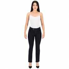 BRITOS JEANS Pantalón Recto Britos Jeans Mujer Negro Mezclilla 025376