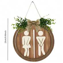 1 pieza, Rótulo con lema, Señal de tablón redondo, Decoración de pared para el hogar, Decoración rústica, Decoración de baño, Decoración de escena, Decoración de festivales, Decoración de habitación, Decoración del hogar, Decoración de oficinas