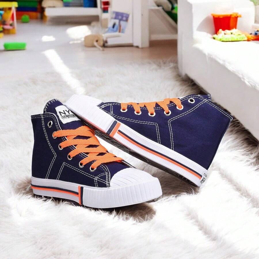 Tenis infantil Nyc Shoes Star Botinha Menina - Azul Marinho - Visão 1