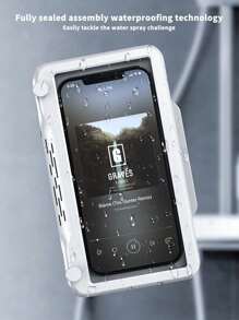 1pc Waterproof Anti-Fog Bathroom Phone Holder, Rotating/Fixed No-Drill Wall-Mount Phone Stand For Shower Video, Fit For Phones 6.5 Inches Or Less, Touch Screen Compatible Bathroom Decor Fall Decor Bathroom Accessories Bathroom Organizer Back To School
