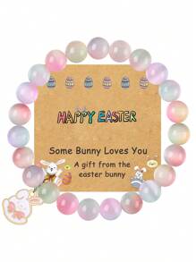 1pc Easter Day Gifts For Women Men , Christian Gifts For Friend Family, Rabbit Bunny Style Easter Catholic Religious Christian Jewelry - Natural Stone - View 14