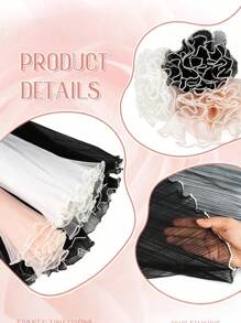 MEHELANY 3 Piezas de Papel de Envolver con Flores de Oropel Artificial, Papel de Envolver con Flores de Organza de Oropel Artificial Arrugado, Papel de Gasa Floral Ondulado DIY, para Suministros de Floristería de Boda, Aniversario, Cumpleaños, Decoración de Fiestas Navideñas