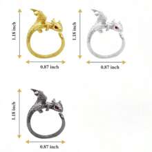 Crochet Rings For Finger Crochet Tension Ring Adjustable Flying Dragon Crochet Ring Yarn Tension Ring For Crochet With Box
