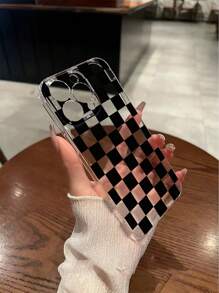 1pc High Permeability Black & White Plaid Painting Thick Shockproof Protective Phone Case Compatible With Iphone 16/16 Pro/16 Plus/16 Pro Max, IPhone 15 Pro Max, Apple P13, P14, P11, P12, XS, XR, 7/8 P, 7/8 GES2, Galaxy S25, S25 PLUS, S25, S25 Ultra, A50, A12, A32, A52, A72, A51, A21S, A13, A14, S22 Ultra, S23, A33, A53, S20 FE, Redmi 11 Youth, 12 Pro, 12/12X, Note 11, 9A, 9C, Poco X3 NFC, Redmi 10, Redmi 9, Note 9, 12C, Note 11 Pro, Redmi 10C, Note 8 Pro - Multicolor - View 6