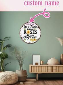 定制个性化花园艺术金属圆形标志，室内外疗愈花园装饰礼物 - 彩色 - 查看 4