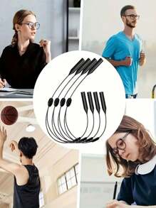 1/2/3pcs Cool Classic Black Glasses Strap, Adjustable Sunglasses Strap, Comfortable And Practical Glasses Holder, Outdoor Sports Glasses Holder - Multicolor - View 6