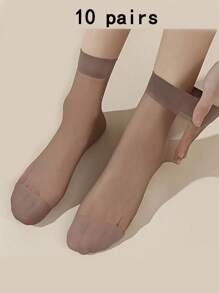 30 件装水晶丝袜，透气，防臭，短款透明纯色隐形袜子，适合青少年，夏季轻便 - 彩色 - 查看 14